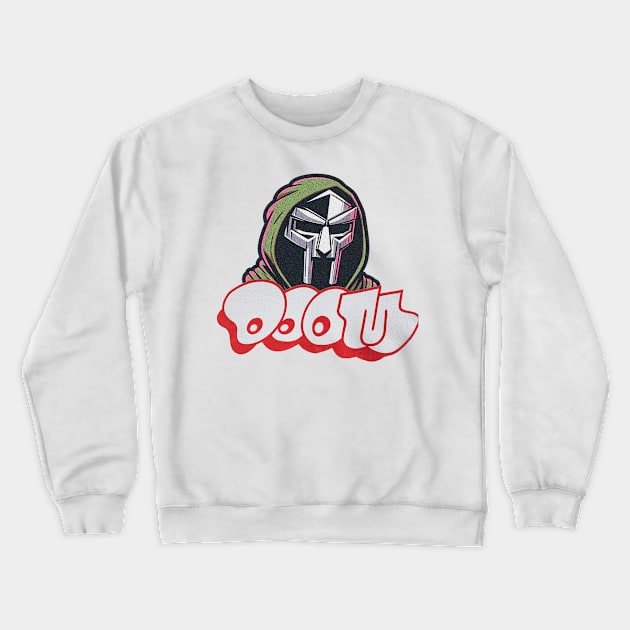 MF DOOM Mask and Logo Crewneck Sweatshirt by ManyMelany